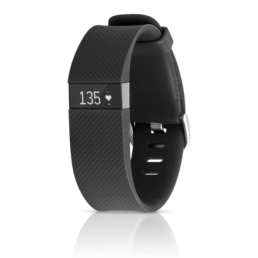 Black Fitbit Charge HR FB405BKL Activity Tracker with Heart Rate Monitor Large 
